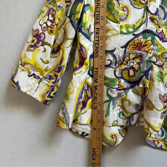 Rena Lange Floral Women's Jacket Sz 10 - Picture 7 of 7